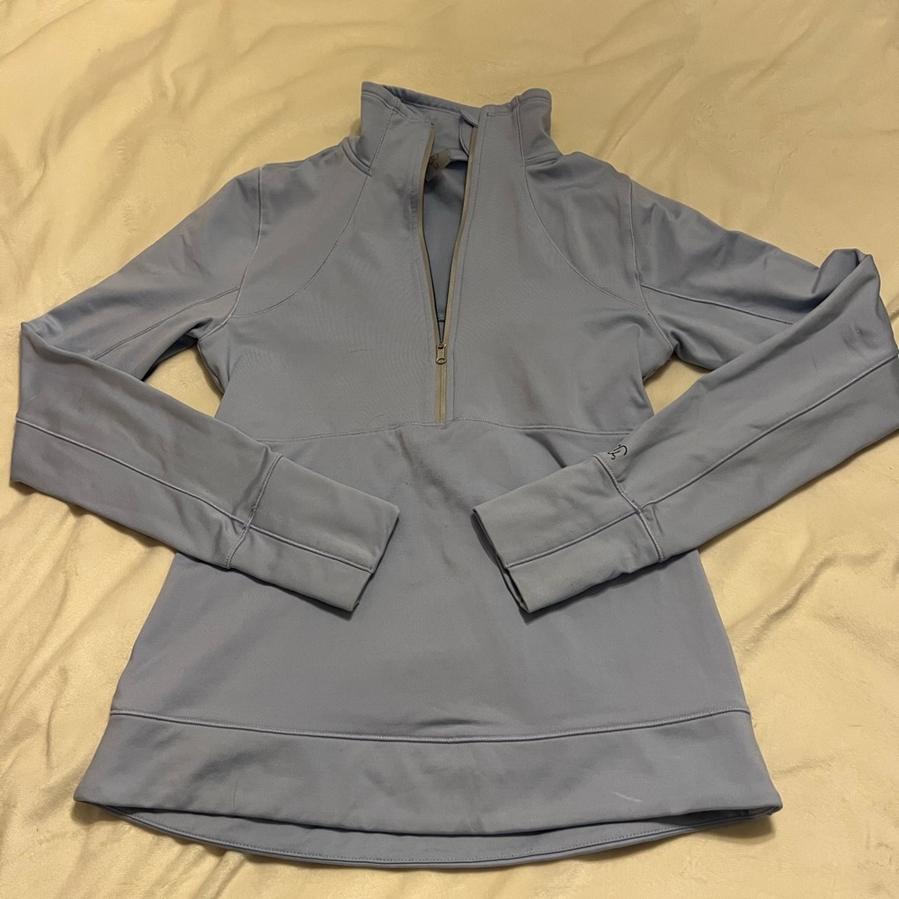Women's Light Blue Quarter-Zip Top